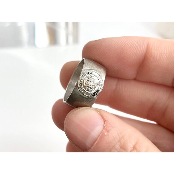 Putnman High School Graduation 925 Kinney Sterling Silver Vintage Ring - sz 6 - Picture 11 of 14